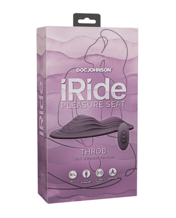 IRide Pleasure Seat Throb Stimulator Rechargeable w-Wireless Remote - Dusty Purple