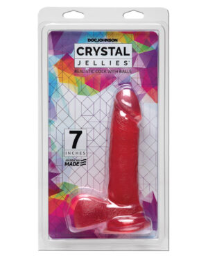Crystal Jellies 7" Ballsy Cock - Pink