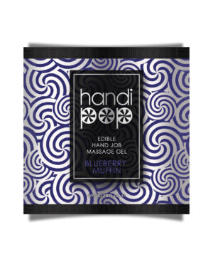 Handipop Hand Job Massage Gel Single Use Packet - 6 ml Blueberry Muffin