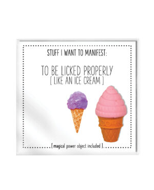 Warm Human To Be Licked Properly Mini Card & Charm