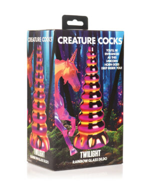 Creature Cocks Twilight Rainbow Glass Dildo