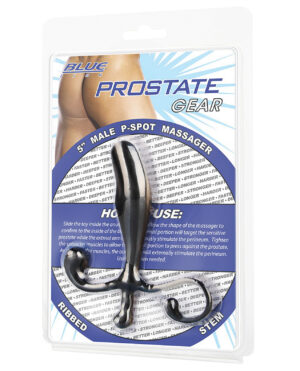 Blue Line C & B 5" Male P-Spot Massager - Black