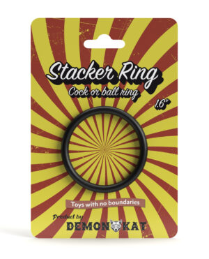 Demon Kat 1.6" Stacker Ring - Black