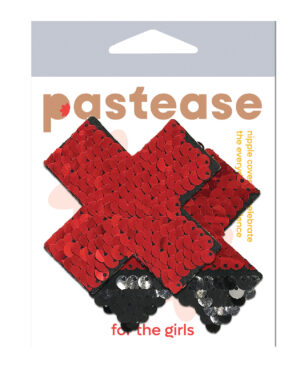 Pastease Premium Color Changing Flip Sequins Cross - Red/Black O/S