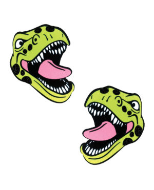 Neva Nude Black Light Dinosaur Pasties - Green O/S