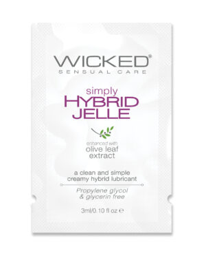 Wicked Sensual Care Simply Hybrid Jelle Lubricant - .1 oz