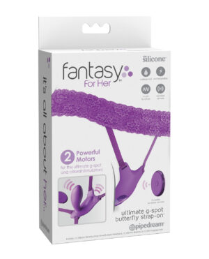 Fantasy For Her Ultimate G-Spot Butterfly Strap On - Purple