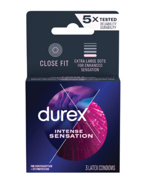Durex Intense Sensation Condoms - Box of 3