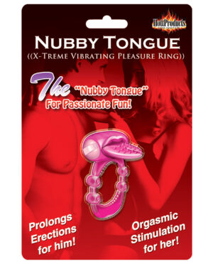 Nubby Tongue X-Treme Vibrating Pleasure Ring - Magenta