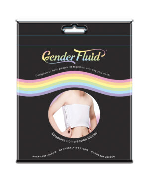 Gender Fluid Strapless Chest Compression Binder - XXL White