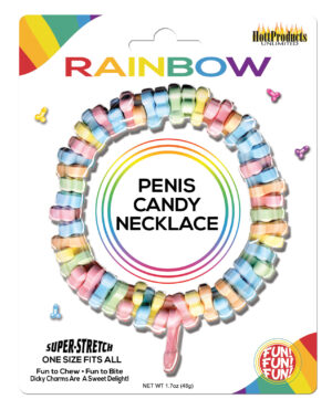 Rainbow Penis Candy Necklace