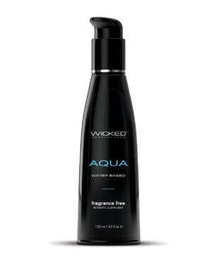 Wicked Sensual Care Aqua Water Based Lubricant - 4 oz Fragrance Free