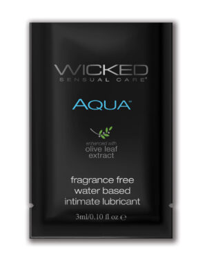 Wicked Sensual Care Aqua Water Based Lubricant - .1 oz Fragrance Free