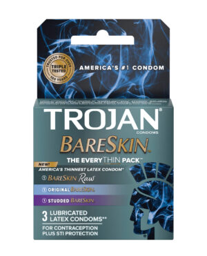 Trojan BareSkin EveryTHIN Condoms - Variety Pack of 3