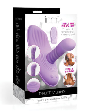 Inmi Thrust N' Grind Thrusting & Vibrating Silicone Grinder - Purple