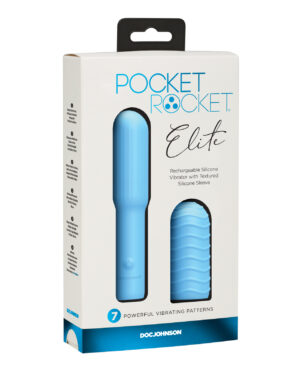 Pocket Rocket Elite Rechargeable w/Removable Sleeve - Sky Blue