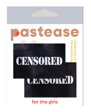 Pastease Premium Censored Pastie - Black/White O/S