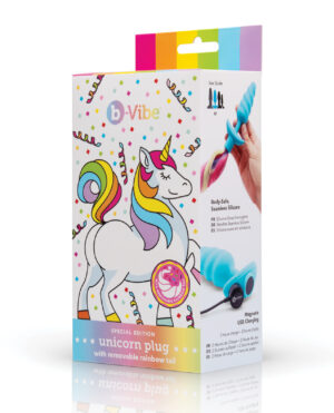 b-Vibe Unicorn Tail Vibrating Butt Plug - Special Edition