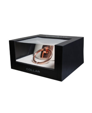 Pleasure Collection Adjustable Collar - White/Rose Gold