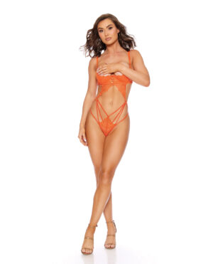 Strappy Teddy w/Jewel Detail - Orange LG
