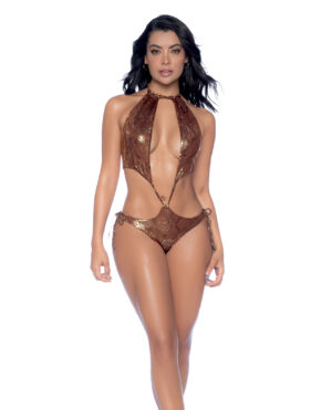 Golden Hour Metallic Sling w/Side Tie Details - Gold/Copper S/M