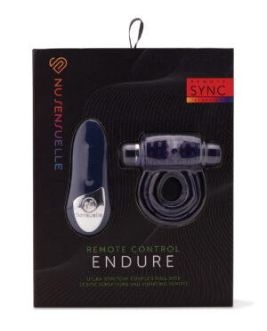 Nu Sensuelle Endure Ultra Flex Remote Control Rechargeable Bullet Ring - Blue