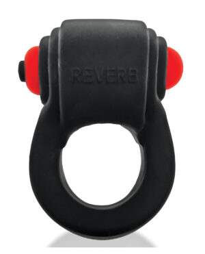 Hunky Junk Revring Cock Ring w/Vibe - Tar w/Red Vibe