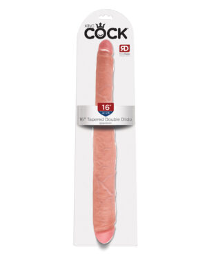 King Cock 16" Tapered Double Dildo - Flesh