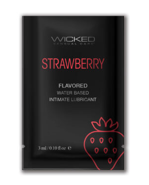 Wicked Sensual Care Water Based Lubricant - .1 oz Strawberry